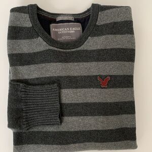 American Eagle VTG Fit Outfitters Wool Bland Men's Striped Sweater Size XL